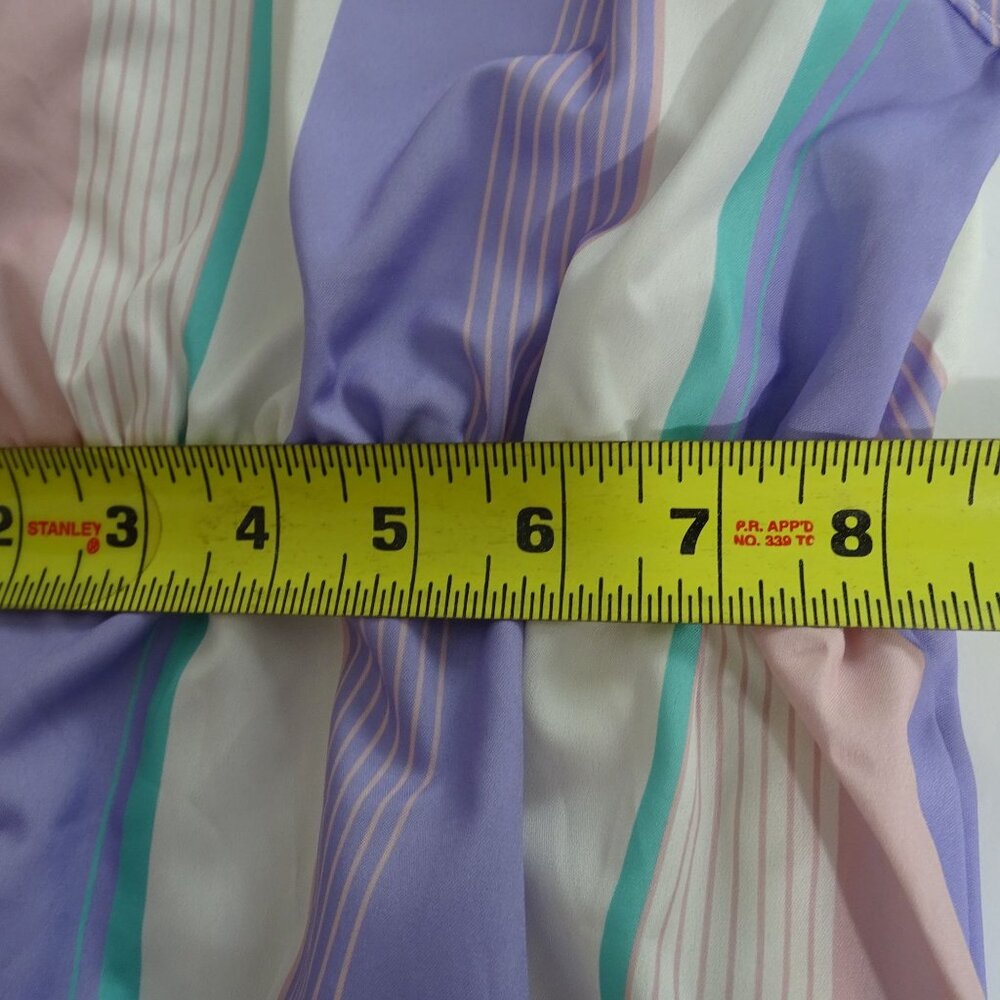 Shein Striped Pastel Sleeveless Ruffle Hem Dress Girls Size 4 Years Purple Pink - Picture 7 of 7